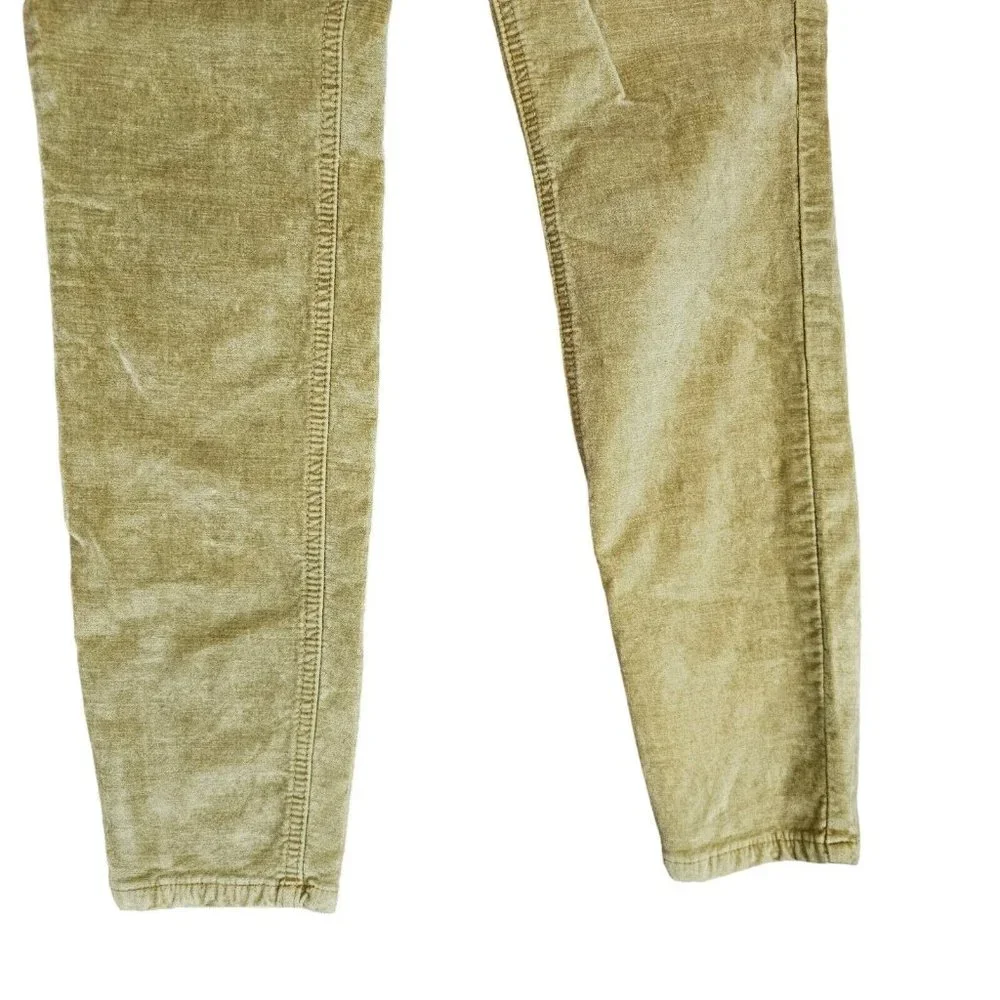 Free People Sz‎ 28 High Rise Velvet Skinny Pants High Waisted Cyndi Retro Style